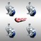 Service Caster 3.5 Inch SS Solid Polyurethane Swivel 12mm Threaded Stem Caster Set Brake SCC-SSTS20S3514-SPUS-TLB-M1215-4 - alternate 2